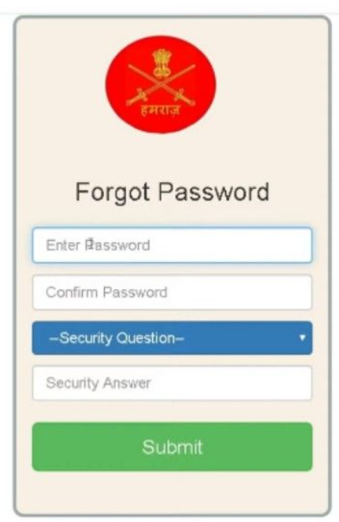 hamraaz forget password security question